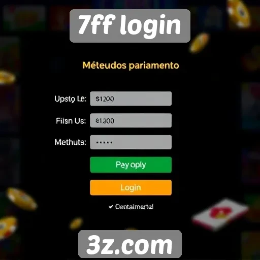 Métodos de pagamento disponíveis no 7ff login